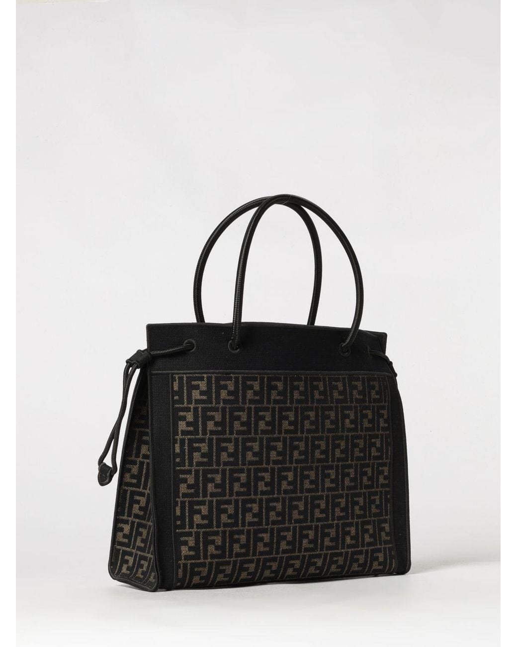 Fendi Black Large Superlight Technical Fabric Tote Bag With Ff Zucca Pattern