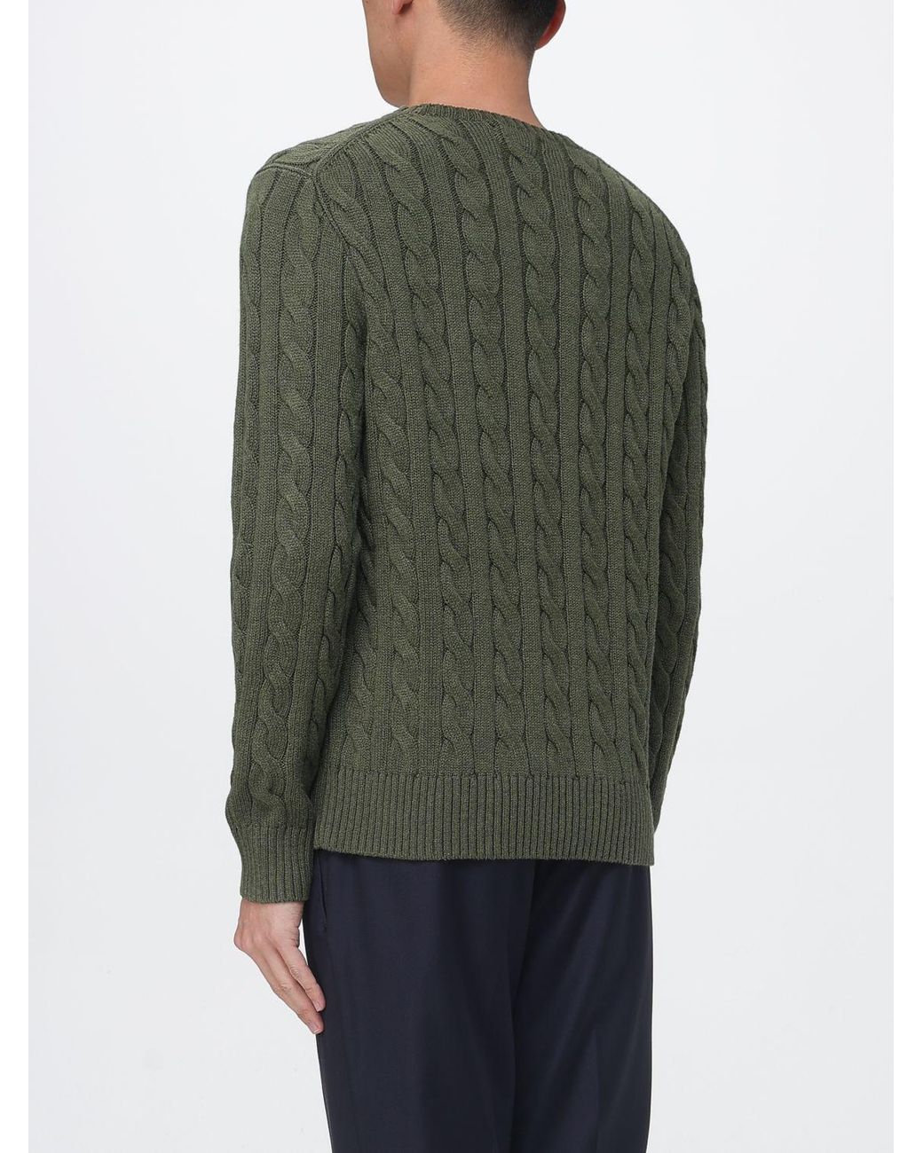 Polo Ralph Lauren Green Cotton Tricot Crewneck Pullover for men