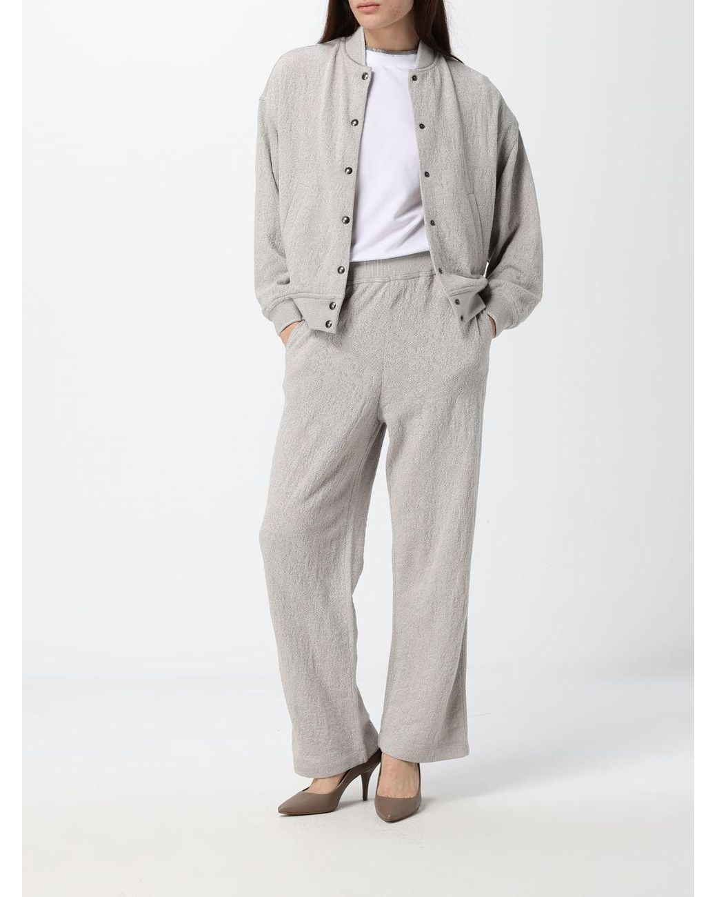Brunello Cucinelli White Stretch-Cotton Crew-Neck T-Shirt With Monili Embroidery