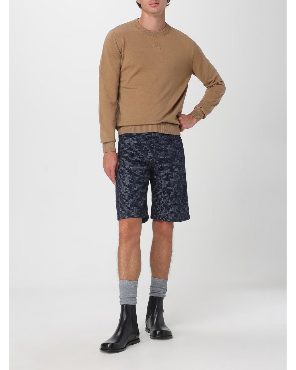 Fendi Blue Jumper for men