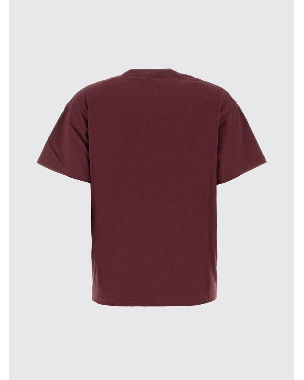 Anine Bing Red Oversize Cotton T-Shirt With Contrasting Logo And Dropped Shoulders