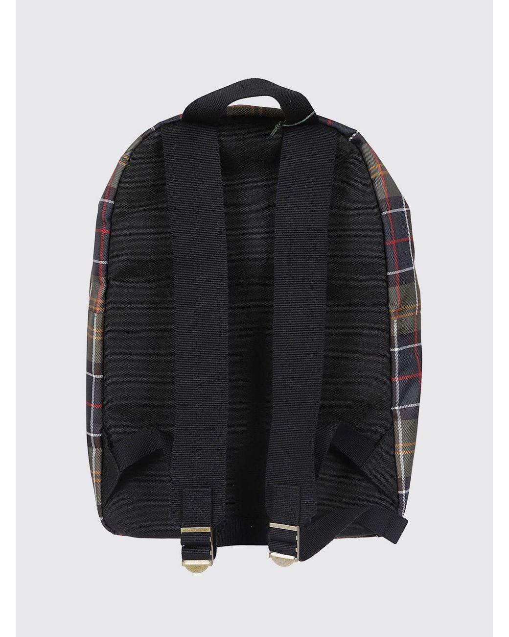 Barbour Gray Torridon Nylon Backpack With Front Pocket And Tartan Details for men