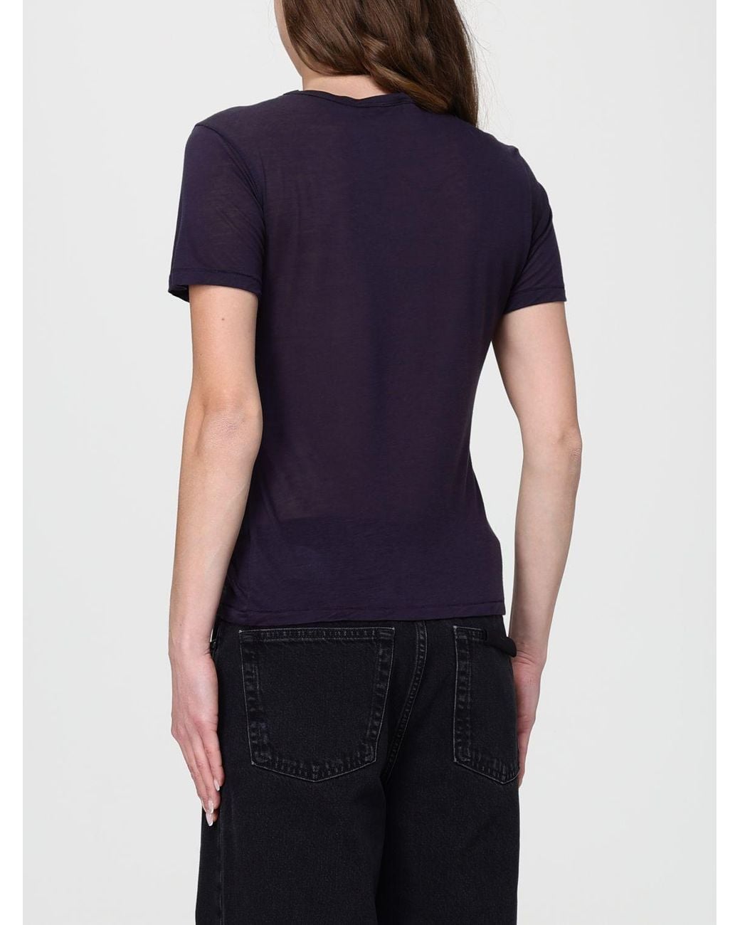 Anine Bing Blue Sylvie Wool Blend T-Shirts