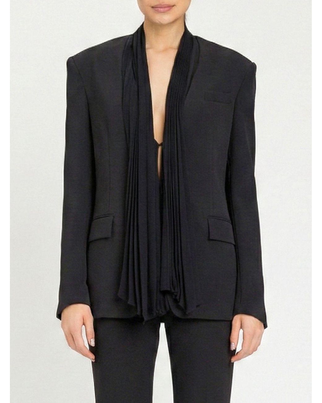 Twinset Black Crêpe Single-Breasted Blazer