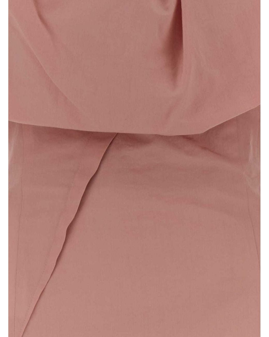 Magda Butrym Pink Cotton And Silk Off-The-Shoulder Midi Sheath Dress