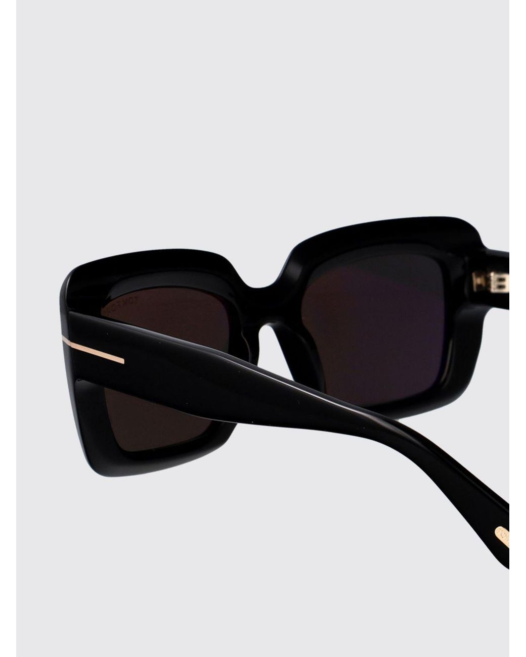 Tom Ford White Rectangular Cat-Eye Acetate Sunglasses