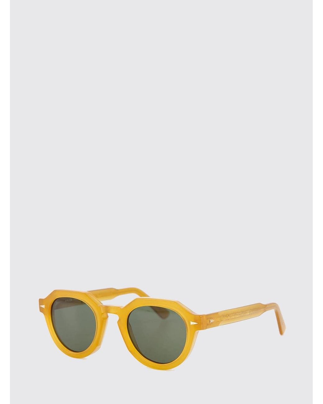 Ahlem Yellow Grenelle Rounded Acetate Sunglasses With Gradient Lenses