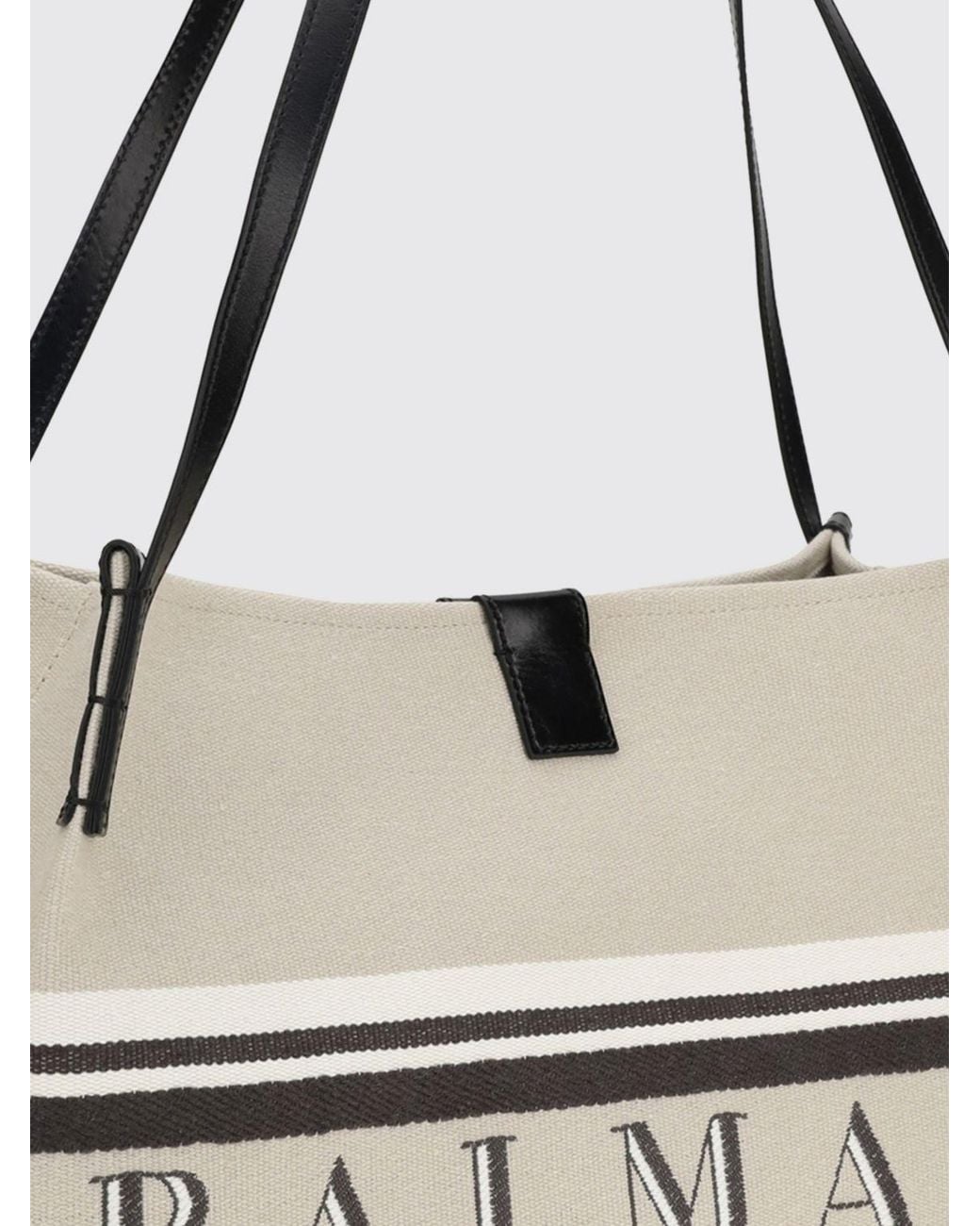 Balmain White Release Shoulder Bag