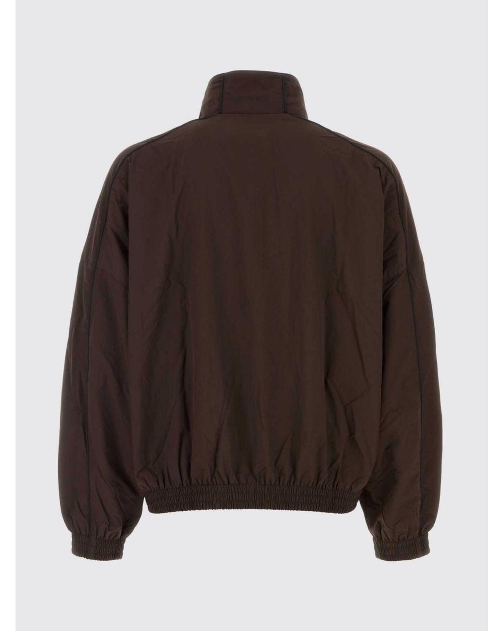 Willy Chavarria Brown Nylon Bomber Jacket With Contrast Piping for men
