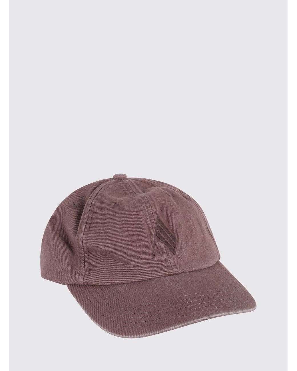 The Attico Brown Cotton Hat With Embroidered Logo