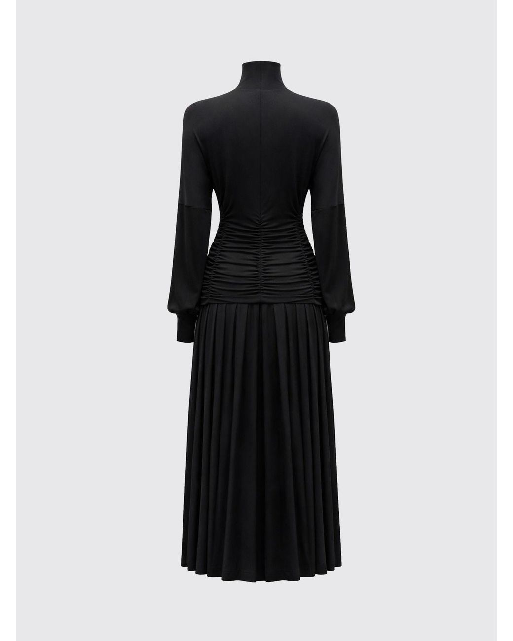 Ganni Black Viscose Turtleneck Dress