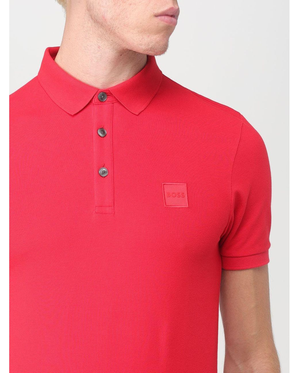 BOSS by HUGO BOSS Polo Shirt in Red for Men | Lyst Canada