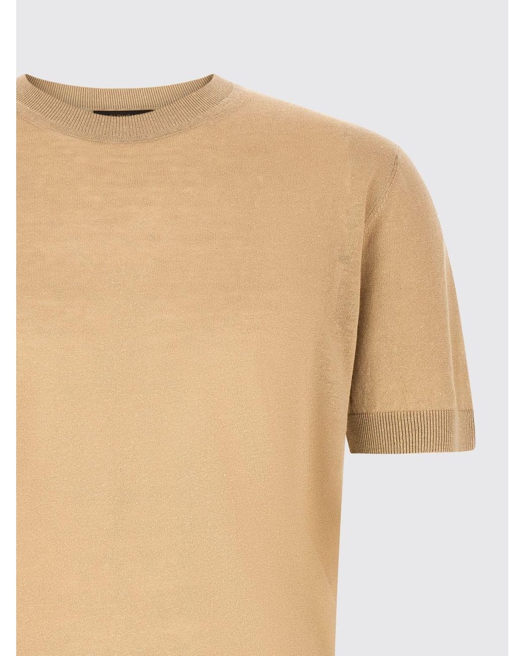 Zanone Rundhals-Pullover Aus Leinen Und Baumwolle in Natural für Herren