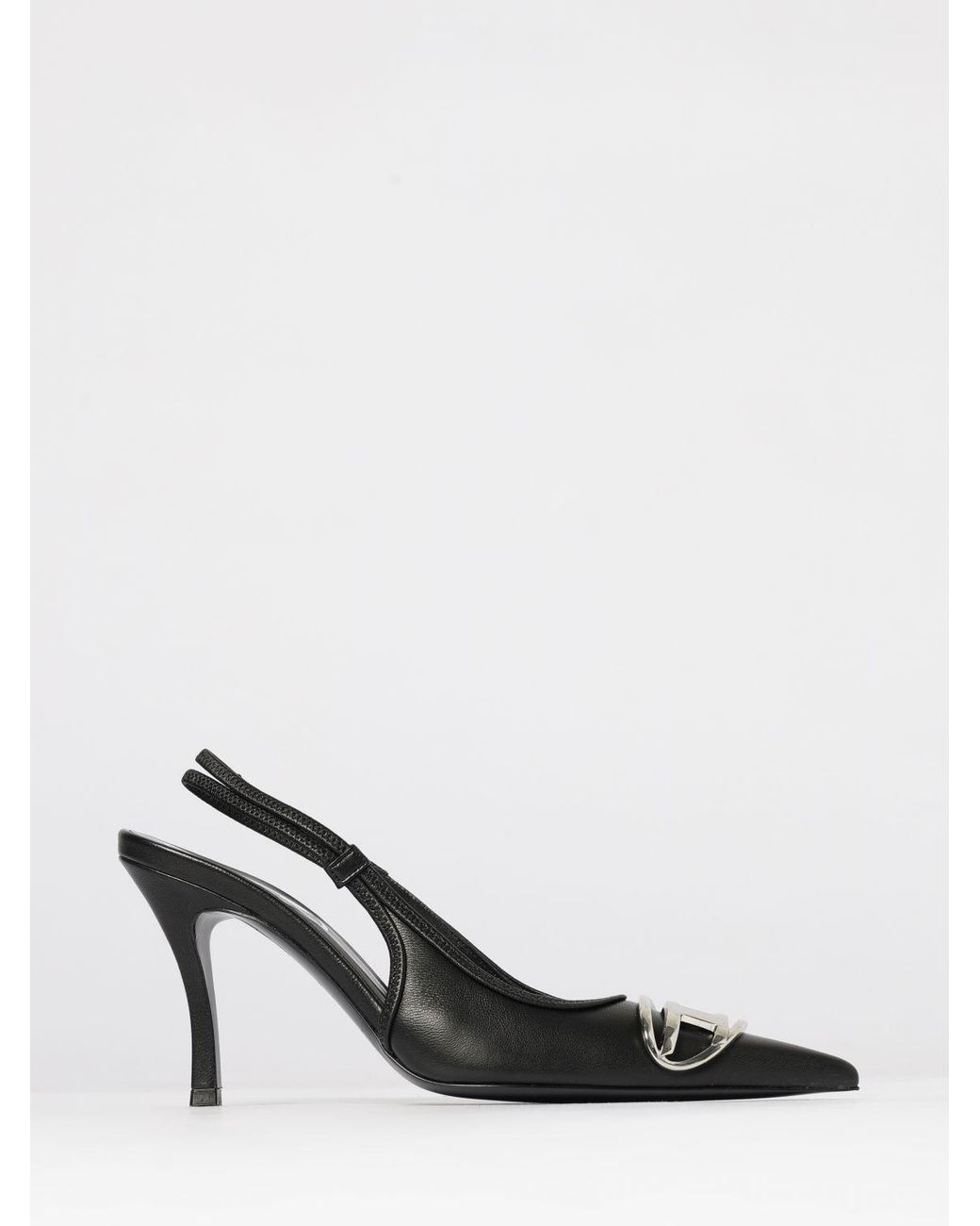 DIESEL White D-Venus Nappa Slingback Pumps