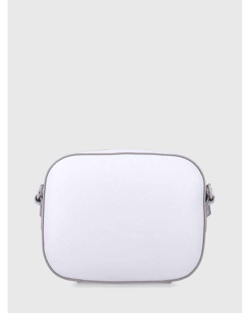 Stella McCartney White Grained Faux Leather Camera Bag