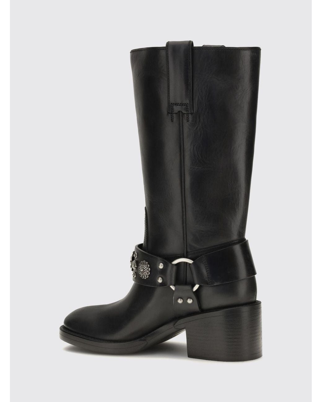 Chloé Black Chlo&Eacute Dakota Studded And Embroidered Calf Leather Biker Boots