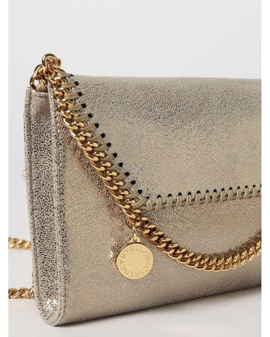Stella McCartney Natural Falabella Mini Wallet On Chain Bag