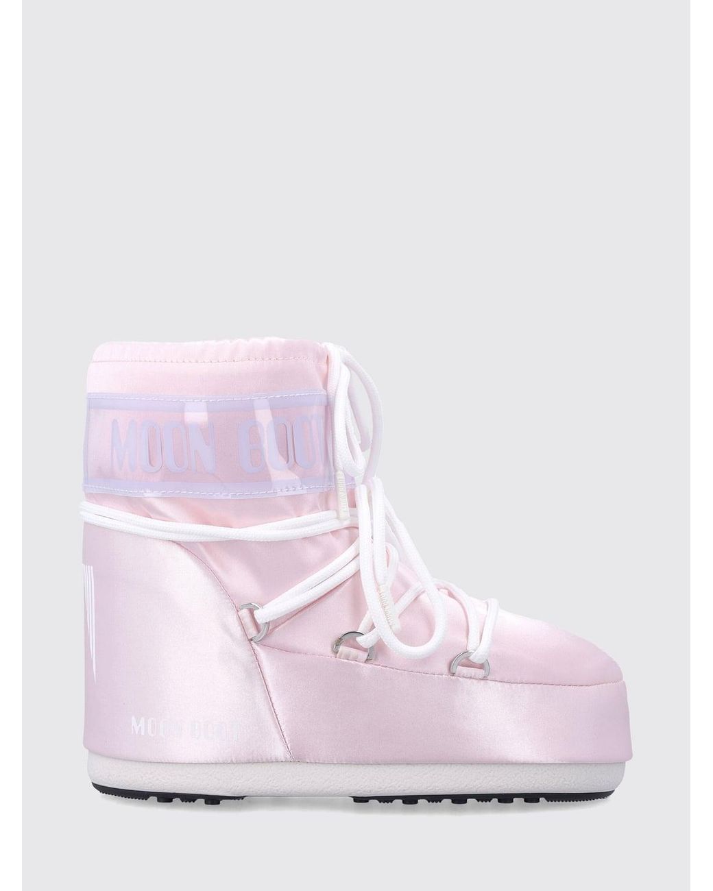 Moon Boot Pink Flat Ankle Boots