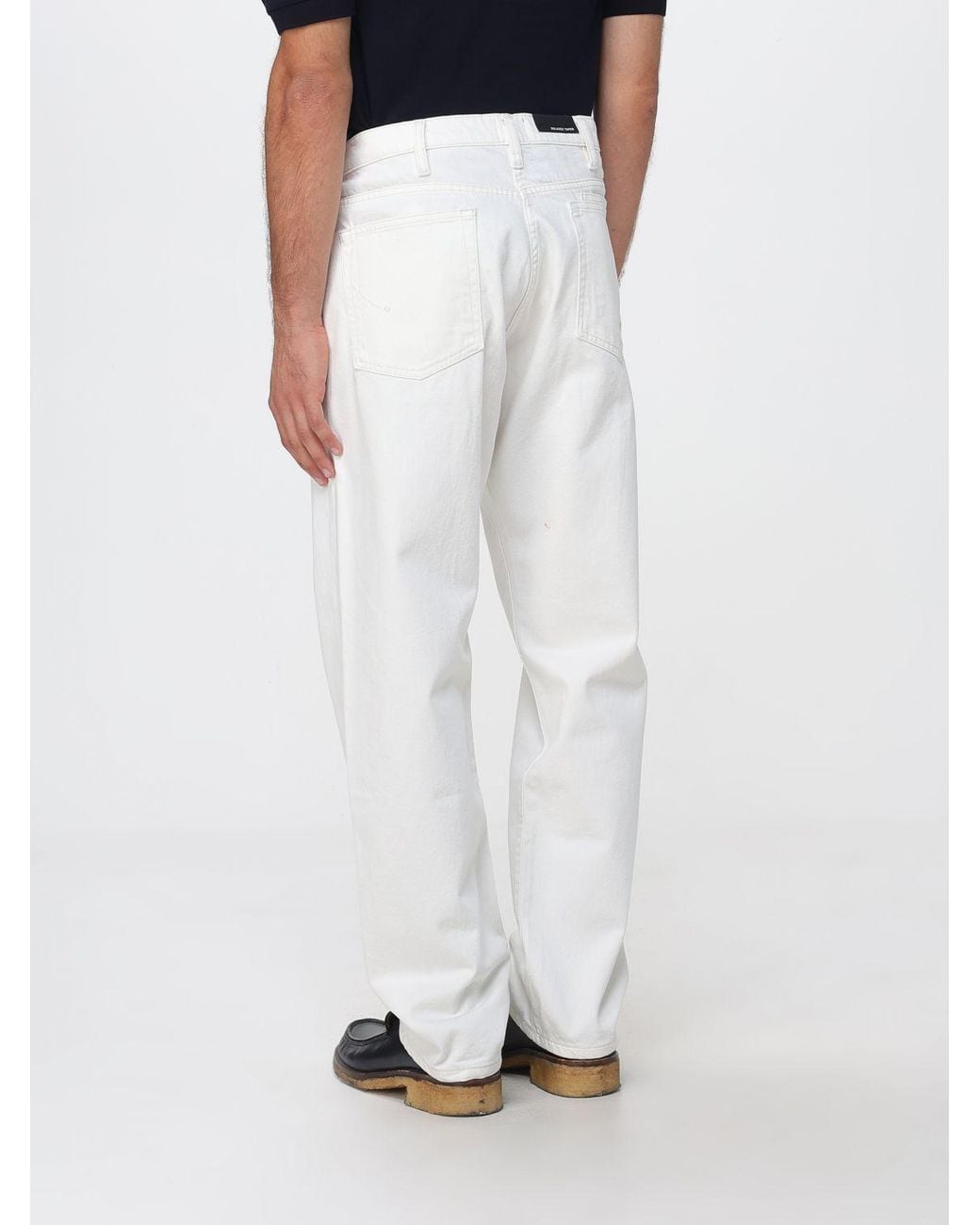 Paul Smith White Tapered Fit Five-Pocket Jeans for men
