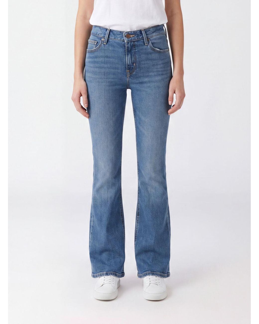 Levi's Blue Mid-Rise Flared Jeans