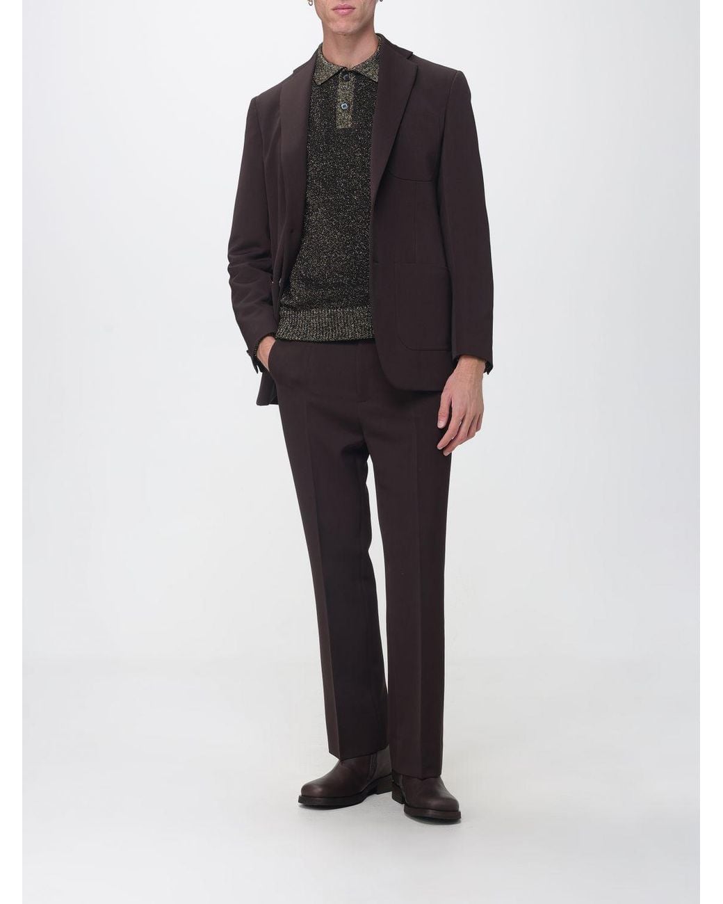 Marni Blue Single-Breasted Pure Virgin Wool Blazer With Patch Pockets for men