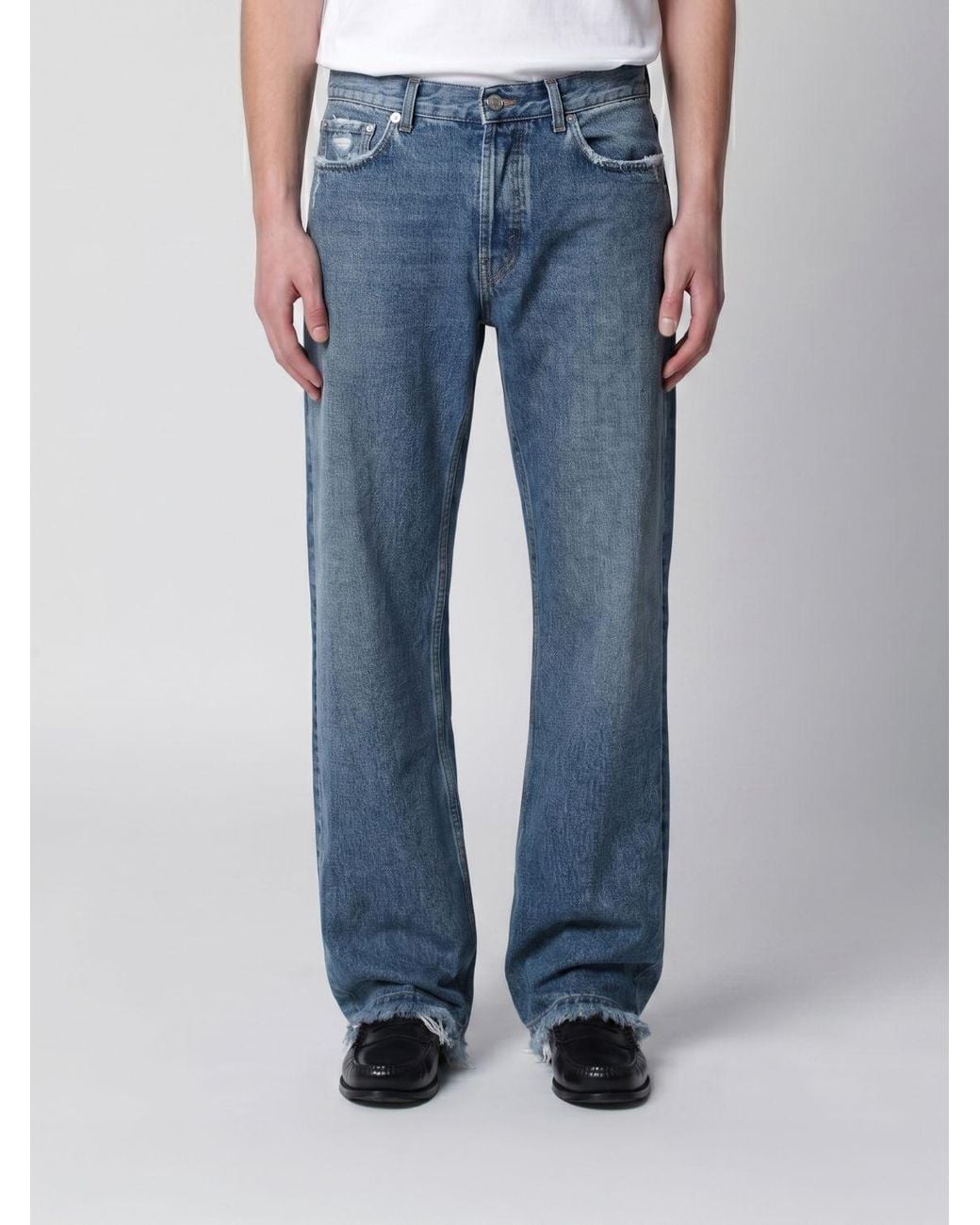Séfr Blue Denim Wide-Leg Jeans for men