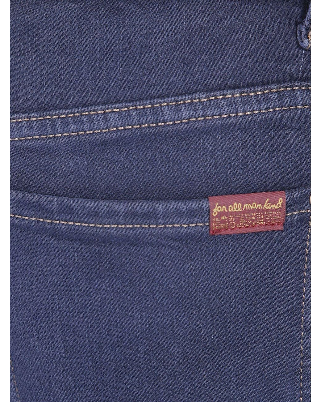 7 For All Mankind Blue Calie High-Waisted Skinny Jeans