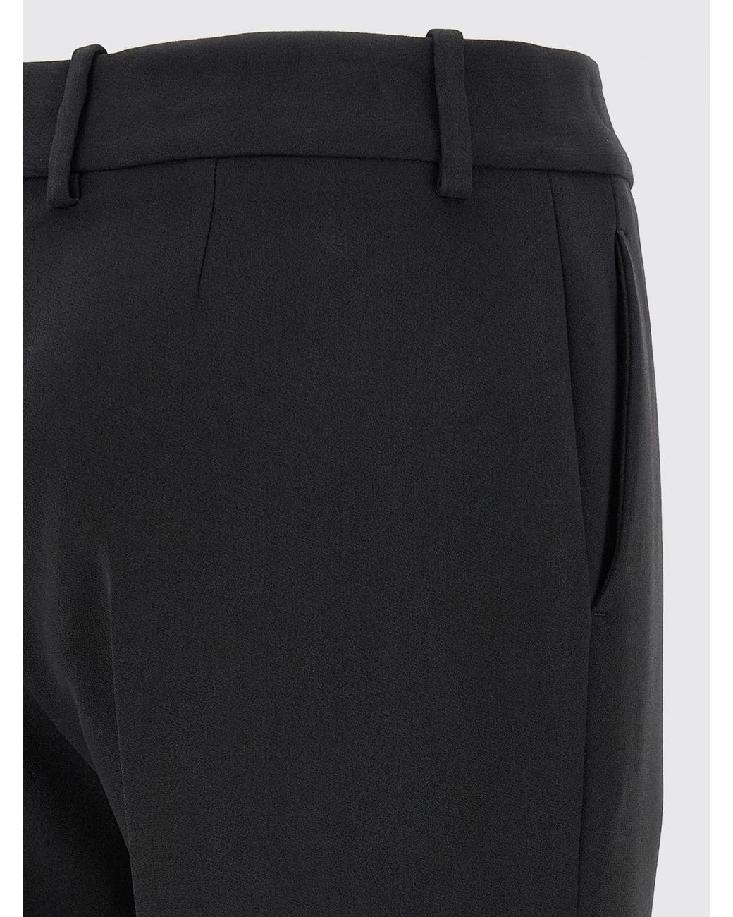 Ermanno Scervino Black Sartorial Straight-Leg Crêpe Trousers With A Slim Fit