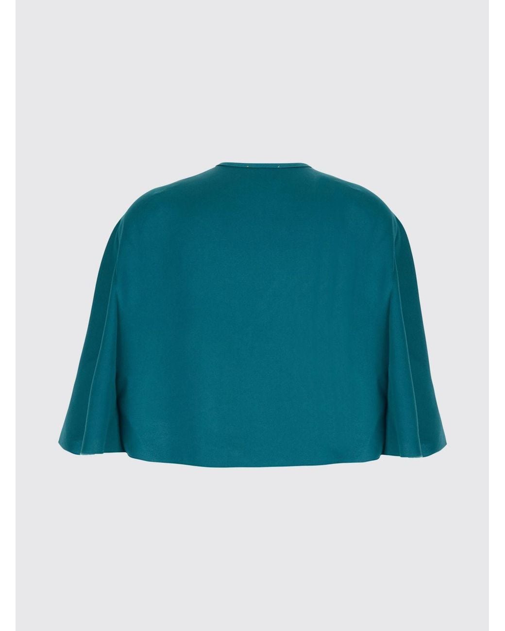 Best Rowing Designs forte_forte Satin Evening Top With Crew Neckline in Blue | Lyst