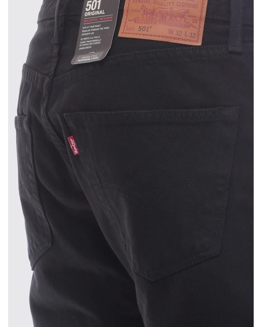 Levi's Blue 501 Straight Leg Jeans for men