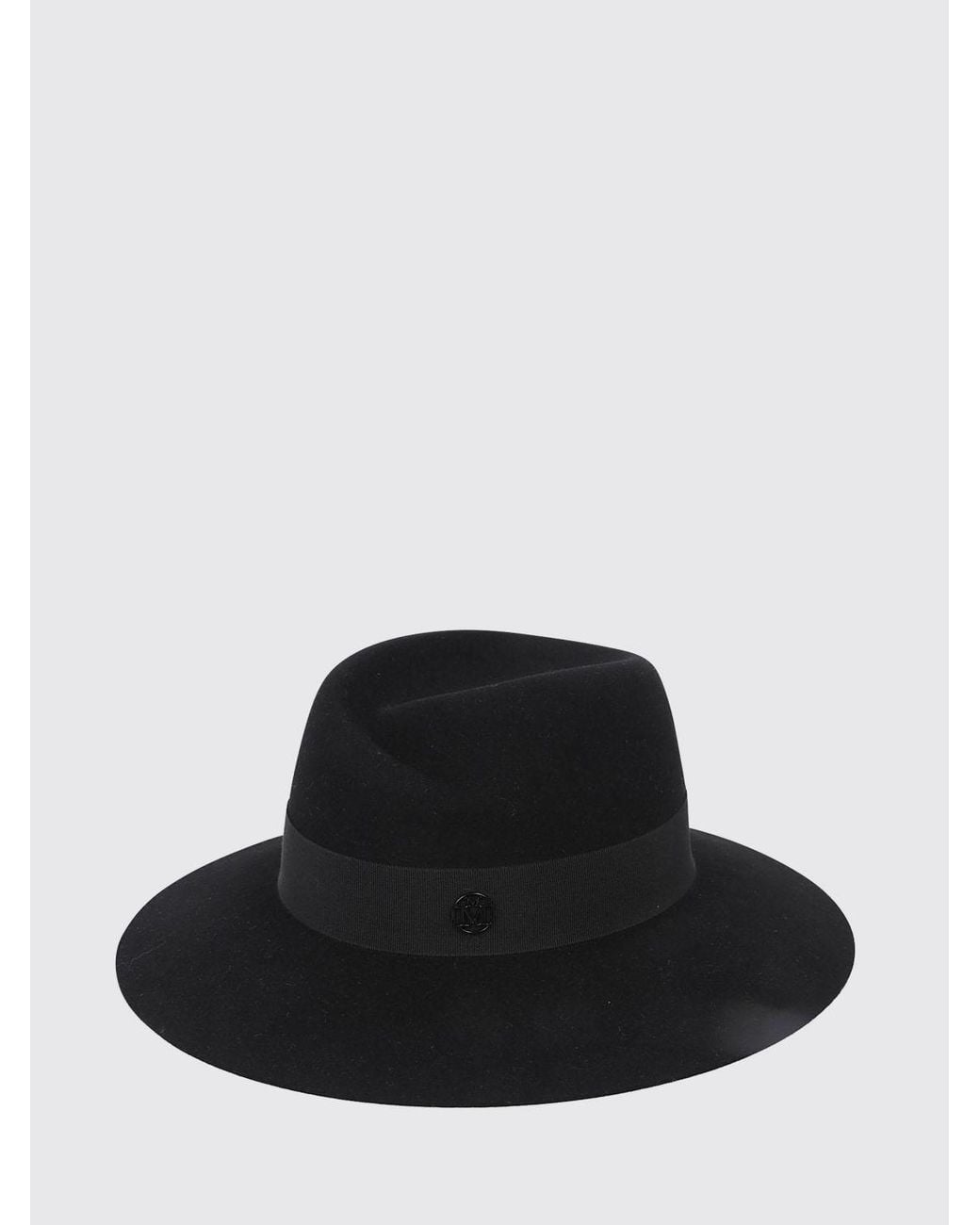 Cappello A Tesa Larga Virginie di Maison Michel in Black