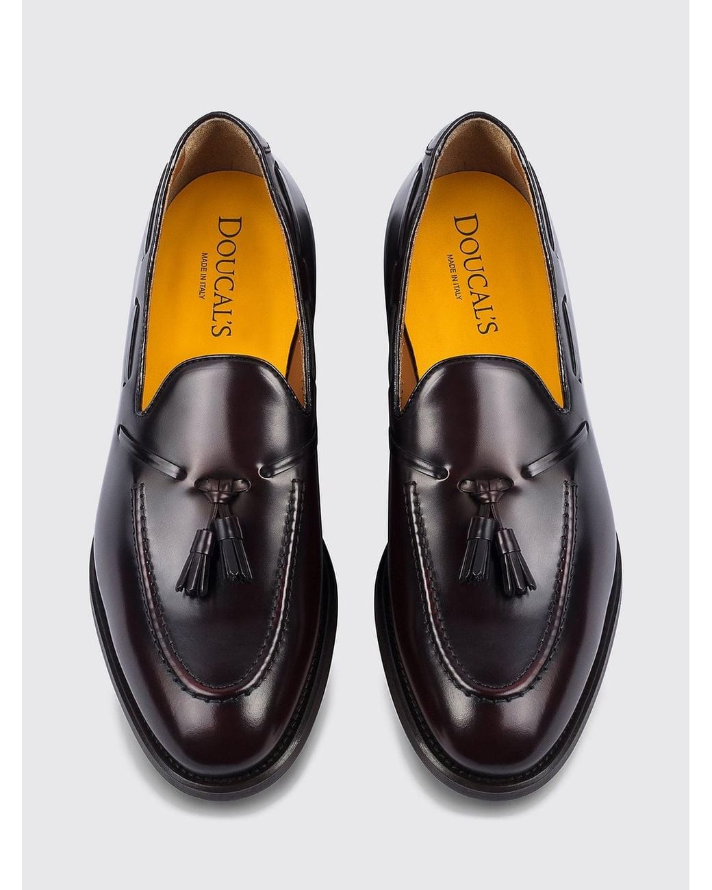Doucal's White Brushed Leather Loafers With Tassels for men