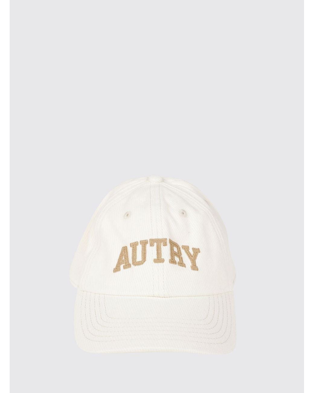Autry Natural Ribbed Wool Beanie Hat With Turn-Up Cuff And Contrast Logo for men