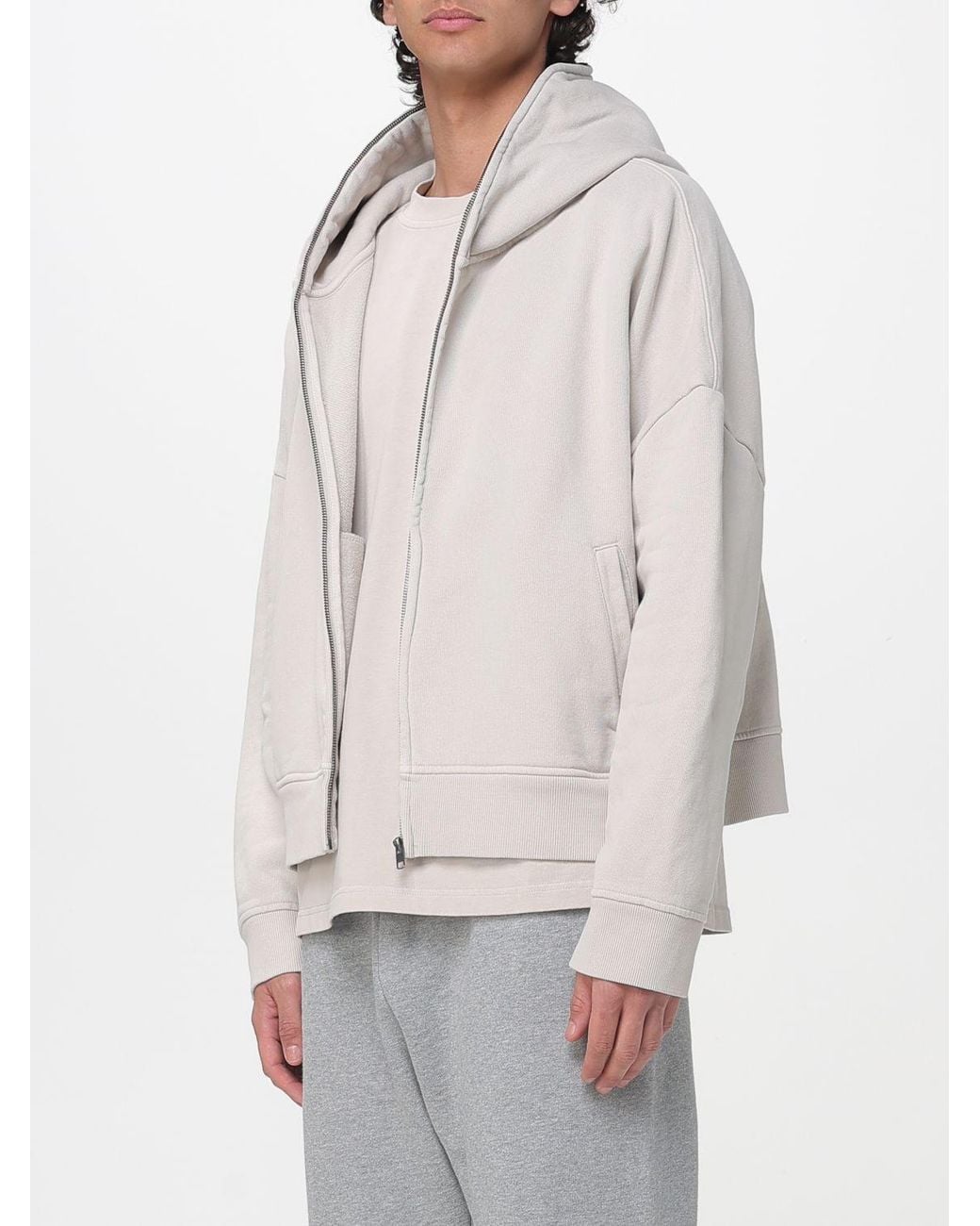 Entire studios Gray Cotton Hoodie for men