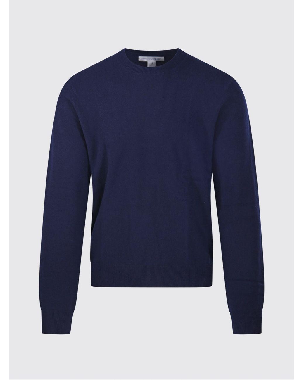 Comme des Garçons Blue Pure Lambswool Crewneck Jumper for men