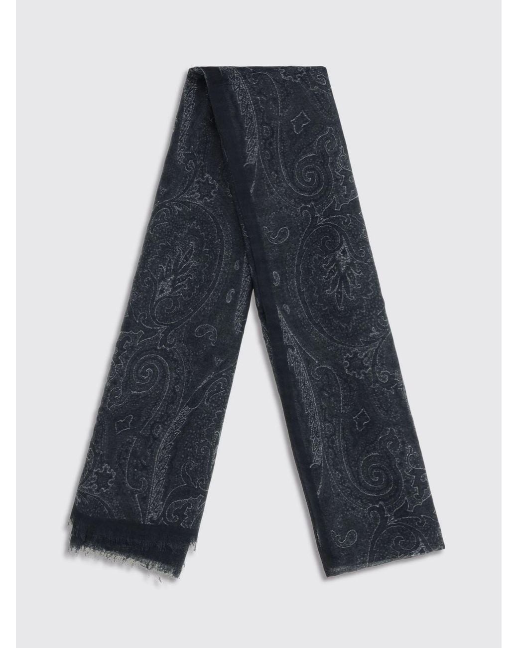 Bufanda De Cachemira Jacquard Paisley Con Flecos Etro de hombre de color Blue