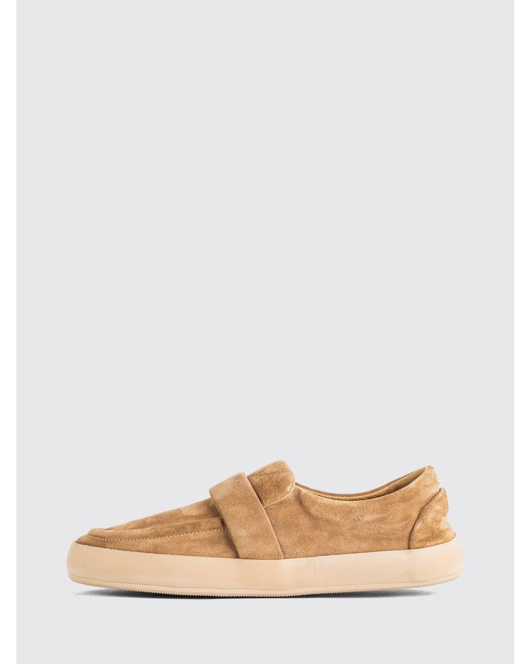 Marsèll Natural Guarnello Suede Loafers With Rubber Sole