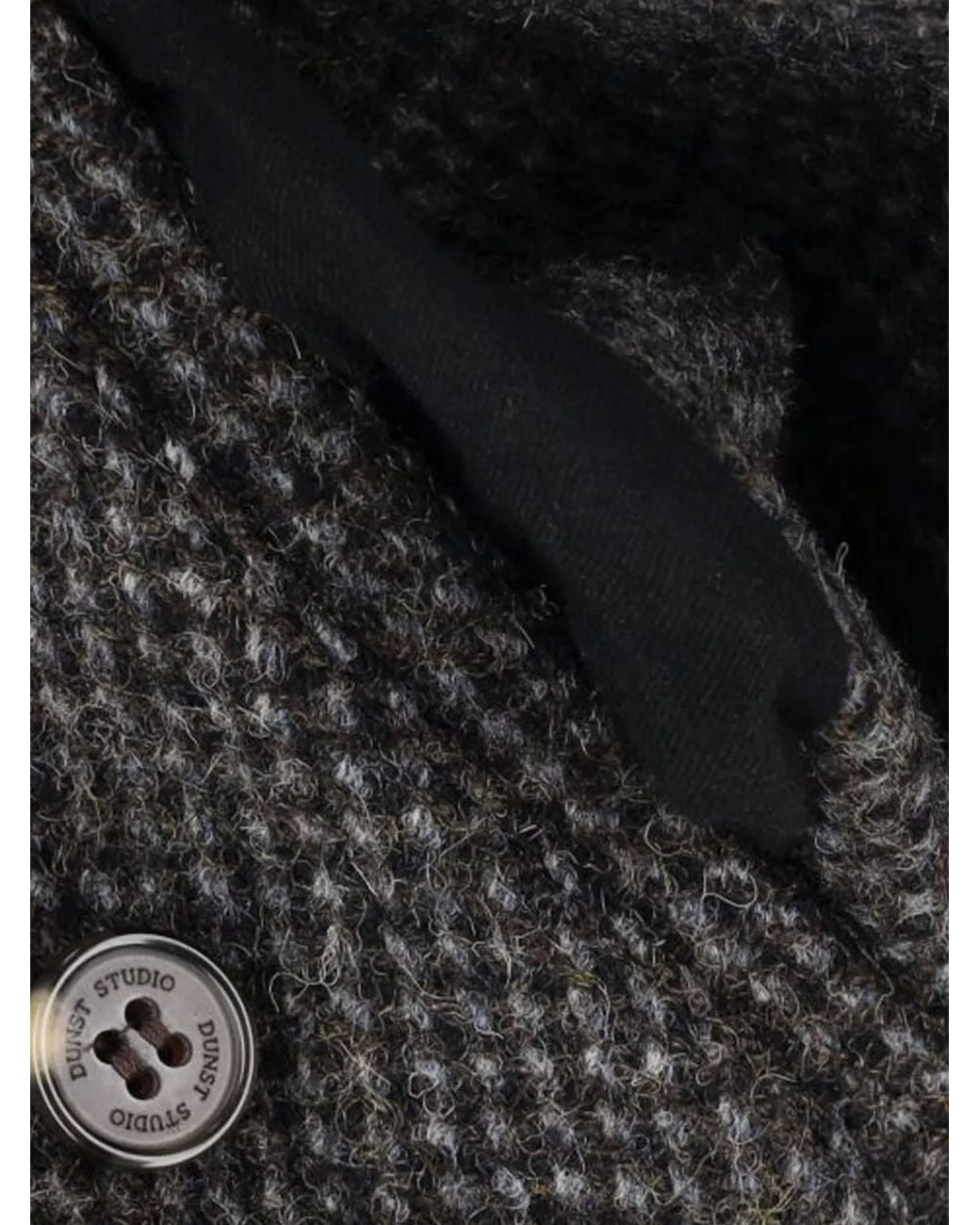 DUNST Gray High Neck Wool And Alpaca Bomber Jacket With Zip Closure