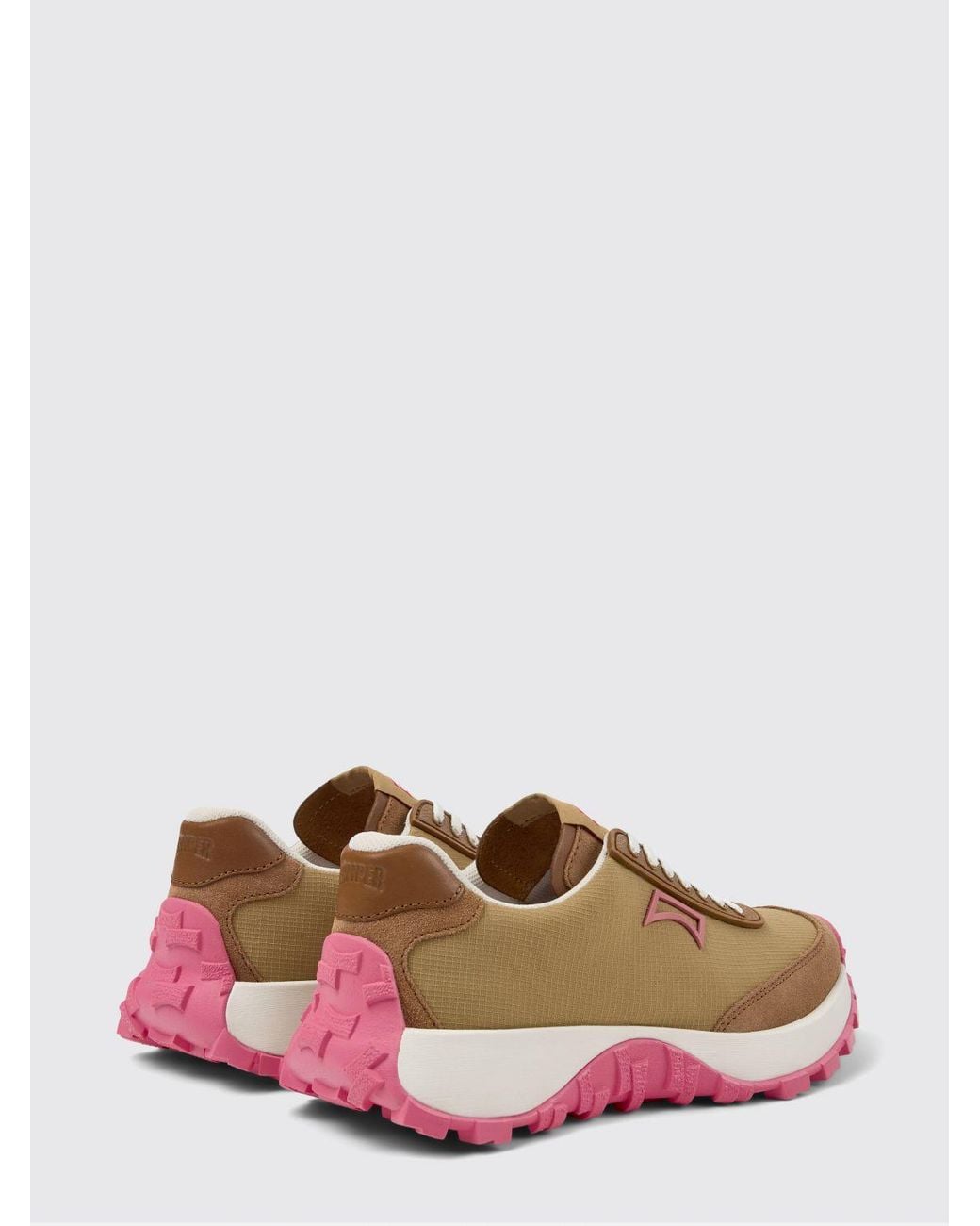Camper Brown Drift Trail Recycled Polyester And Leather Sneakers