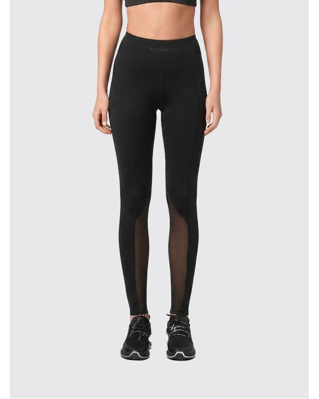 Philipp Plein Black Technical Stretch Fabric Leggings