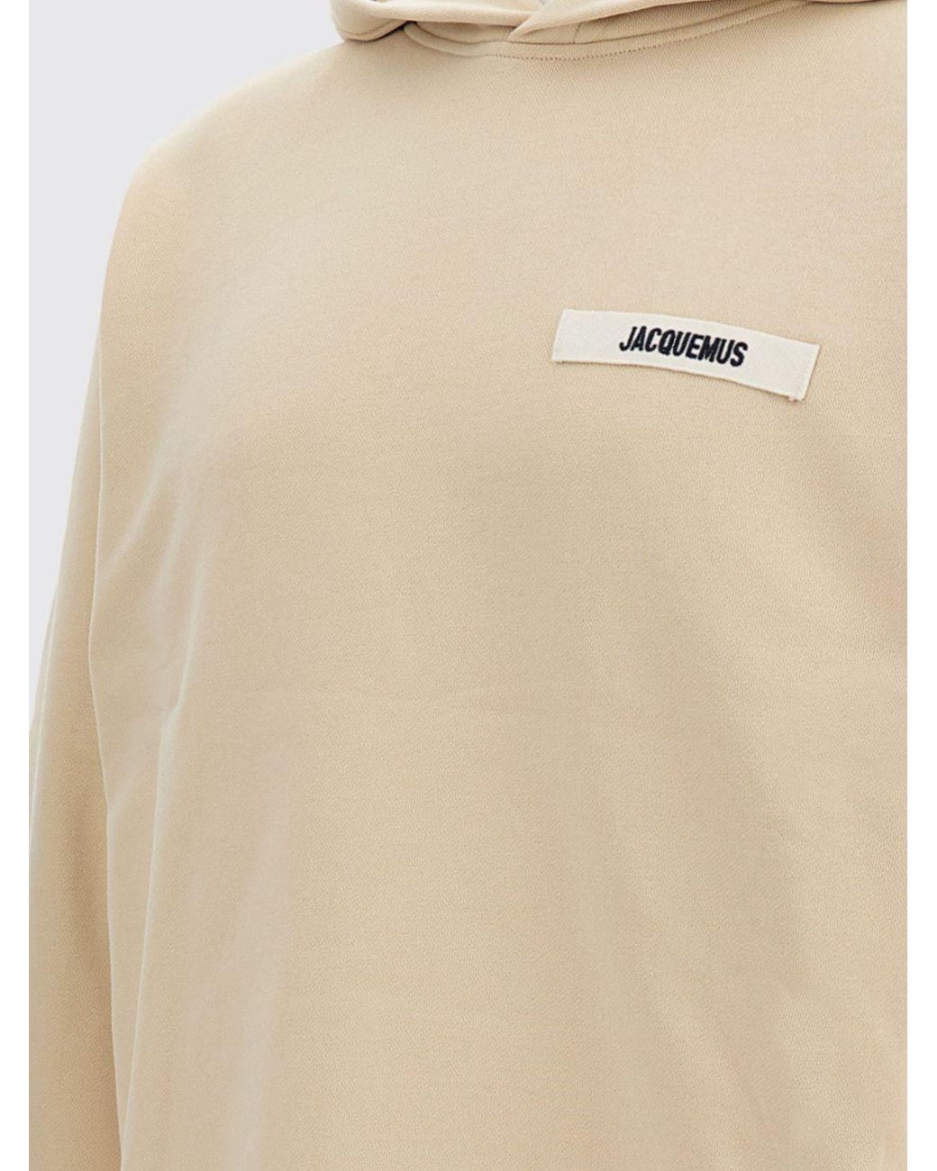 Jacquemus Natural Hooded Sweatshirt With Logo for men