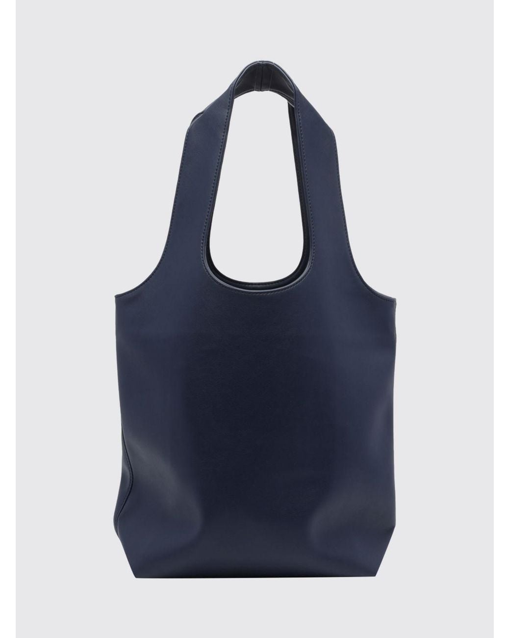 A.P.C. Blue Ninon Synthetic Leather Tote Bag With Double Handle And Printed Logo for men