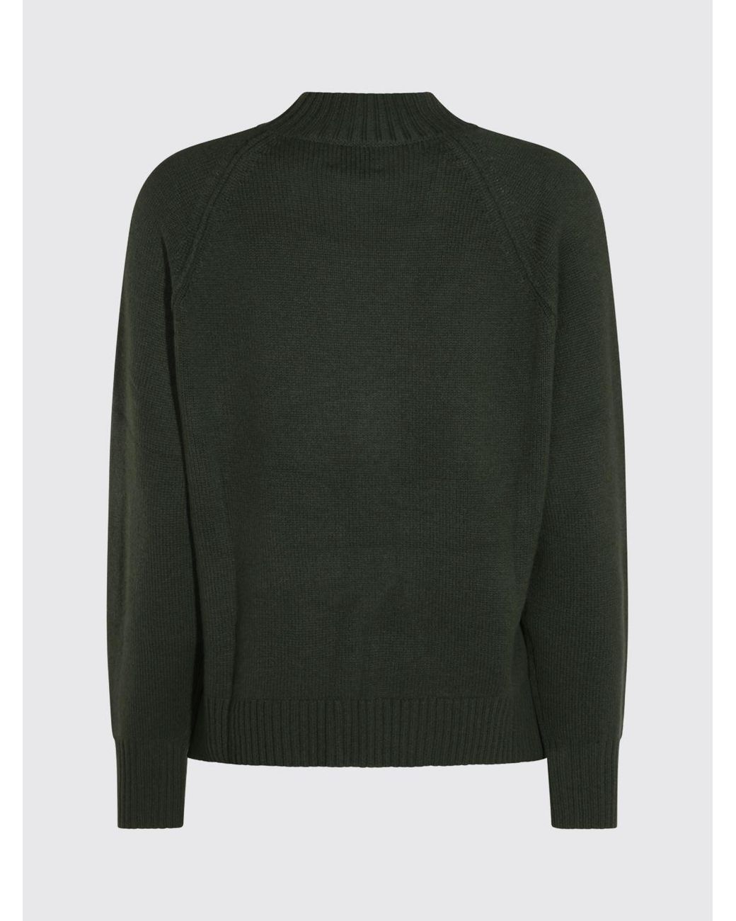 Allude Black Slim Fit Long-Sleeved Cashmere Mock Neck Jumper