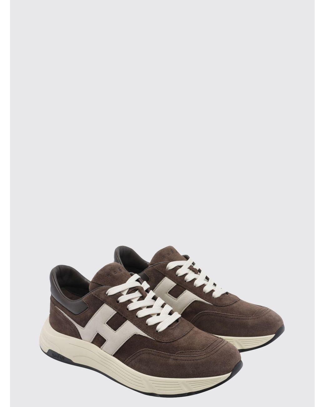 Hogan White Hyperlight Suede Leather Trainers With Chunky Sole for men