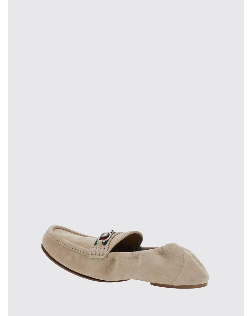Gucci White Horsebit 1953 Suede Loafers for men