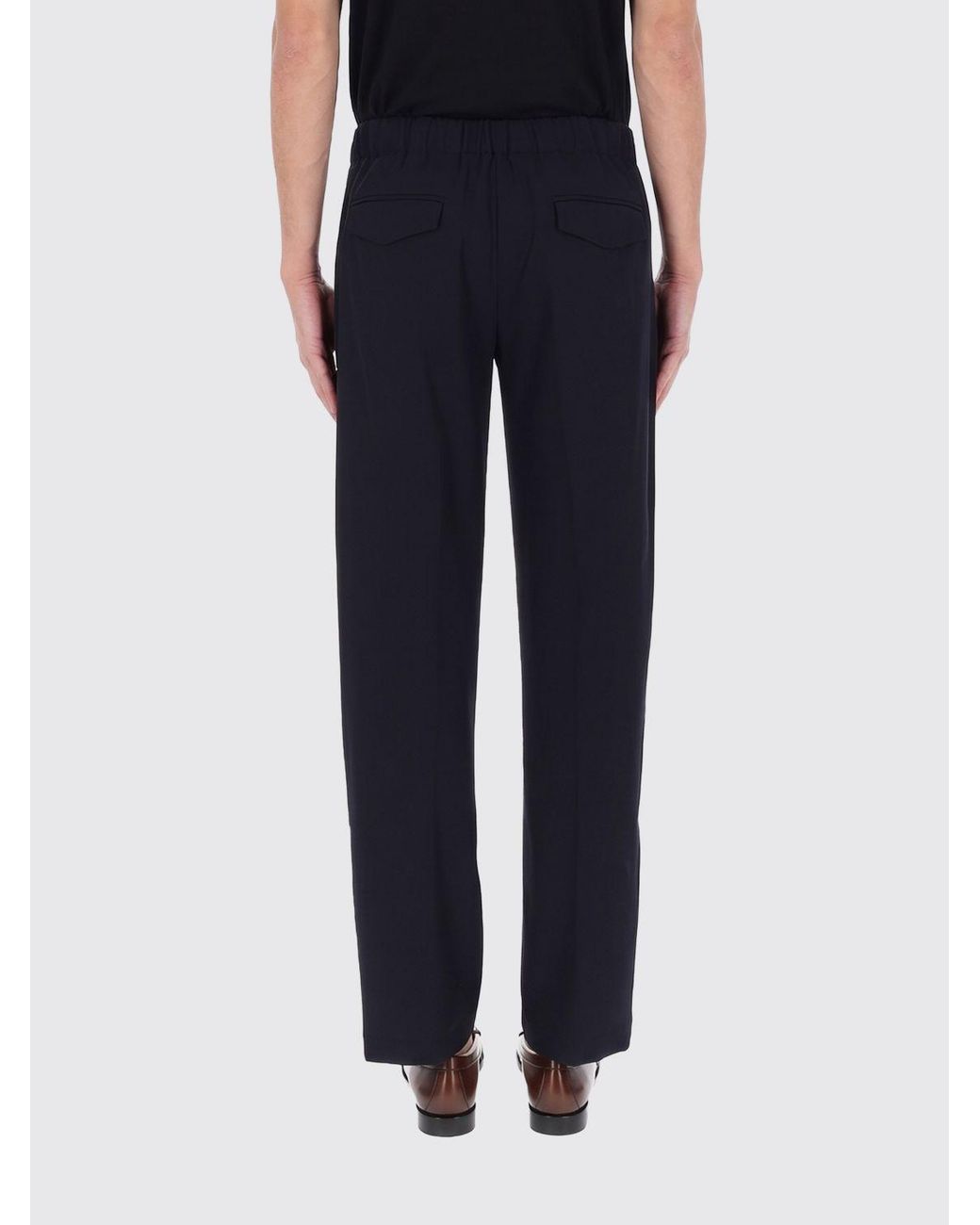 Lardini Blue Virgin Wool Slim Fit Trousers for men
