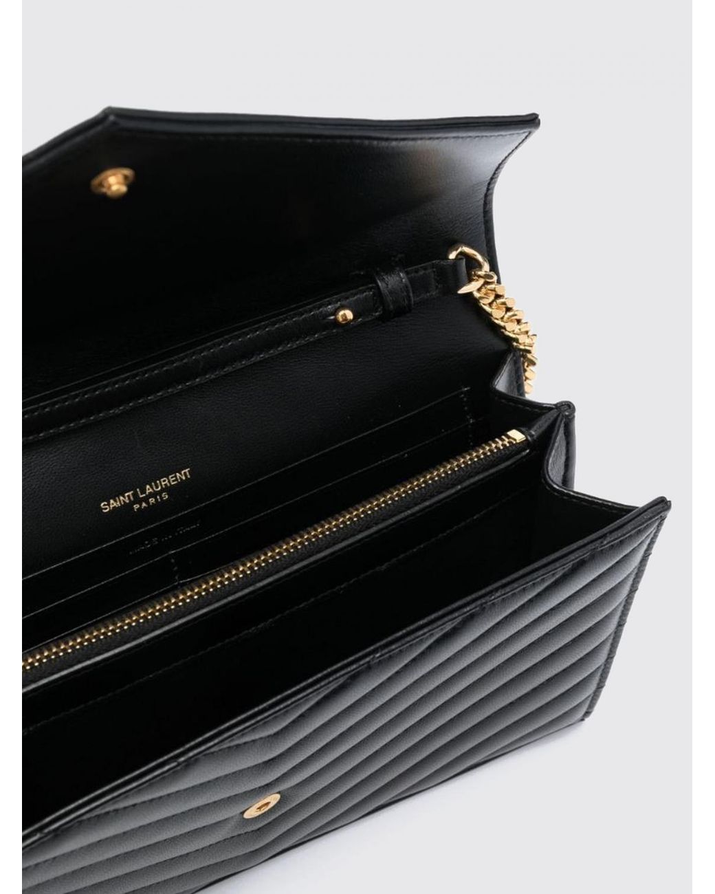 Saint Laurent Black Cassandre Envelope Bag