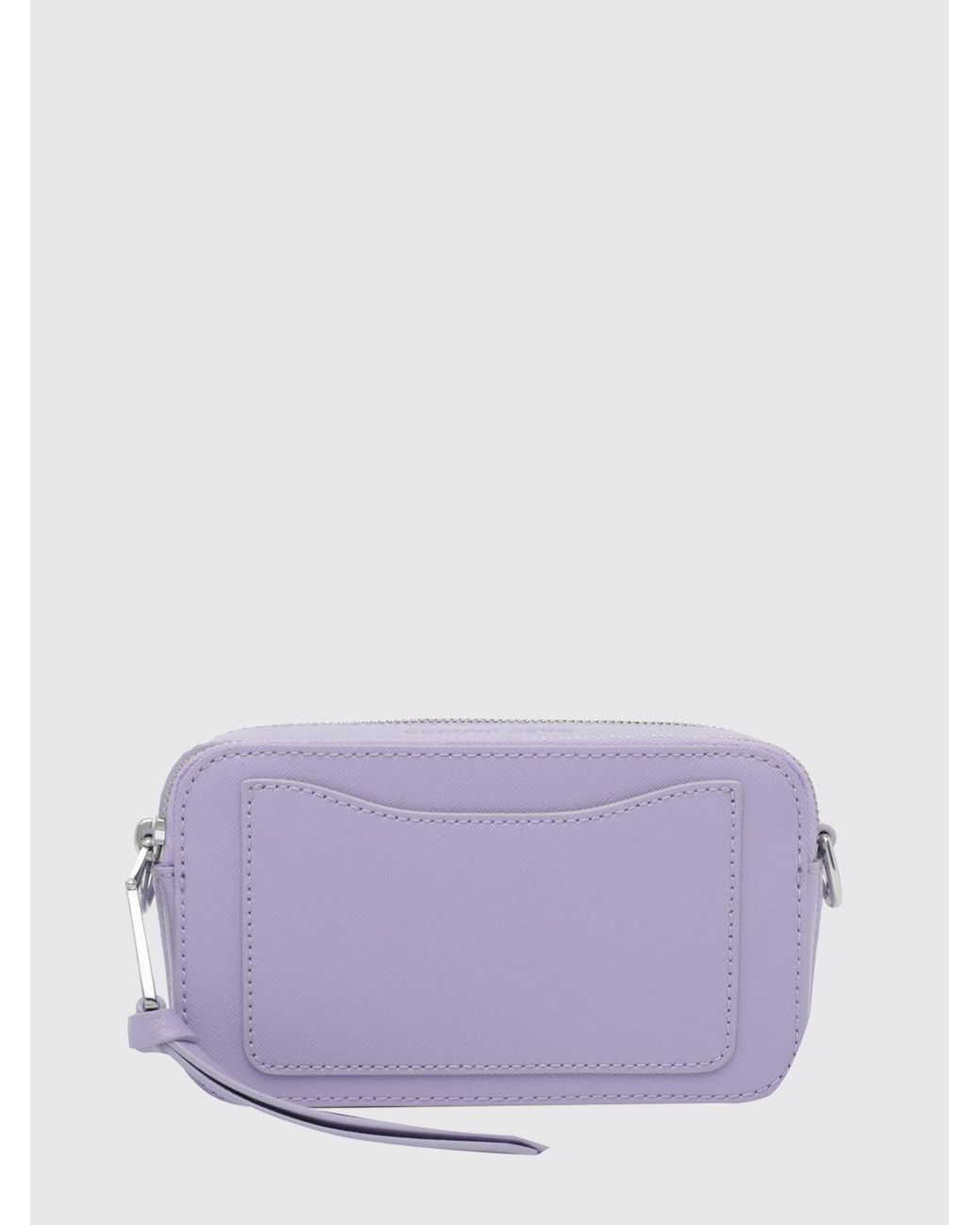 Marc Jacobs Purple The Snapshot Saffiano Leather Mini Crossbody Bag With Double J Logo