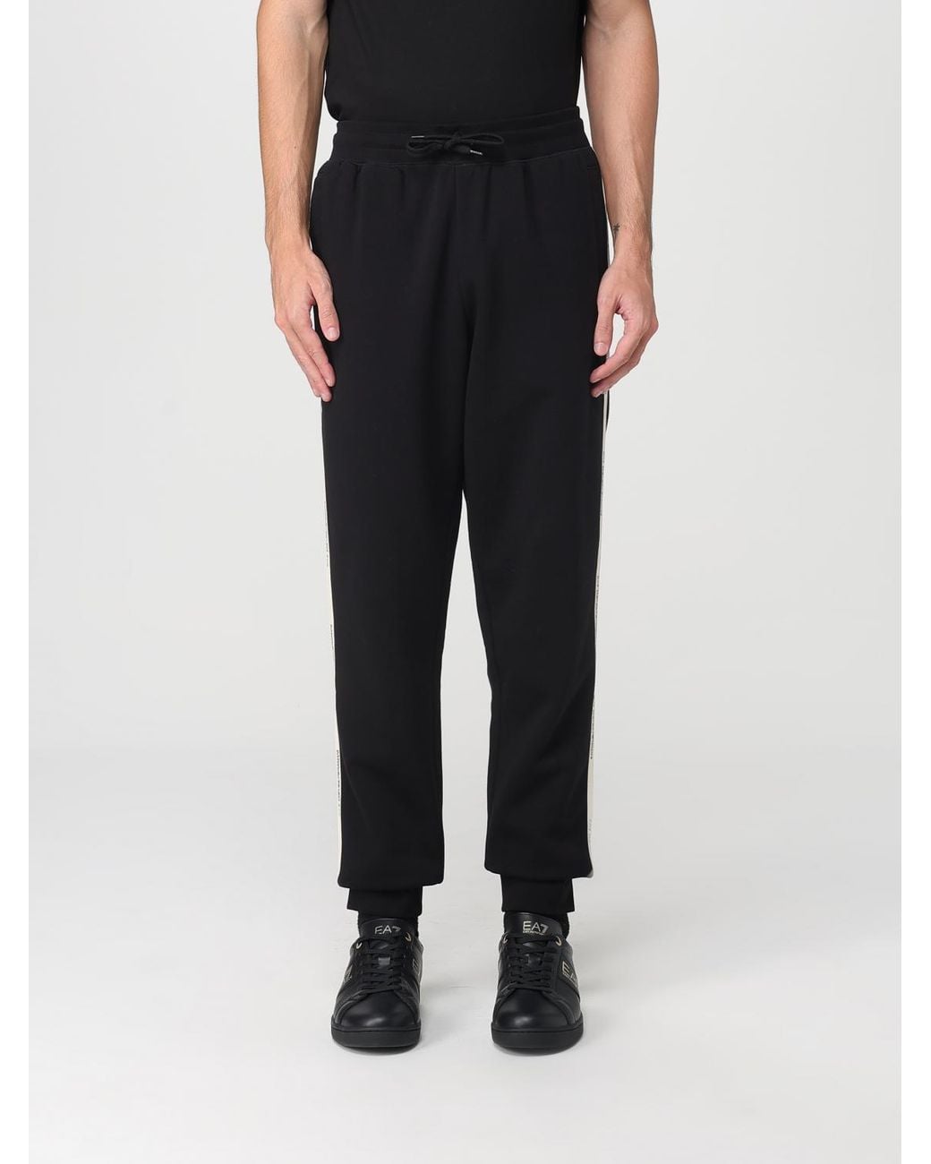 EA7 Black Trousers for men