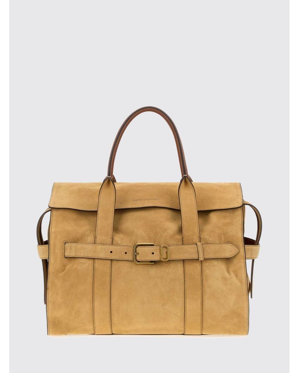 Marc Jacobs Metallic The Dakota Large Suede Tote Bag With Logo